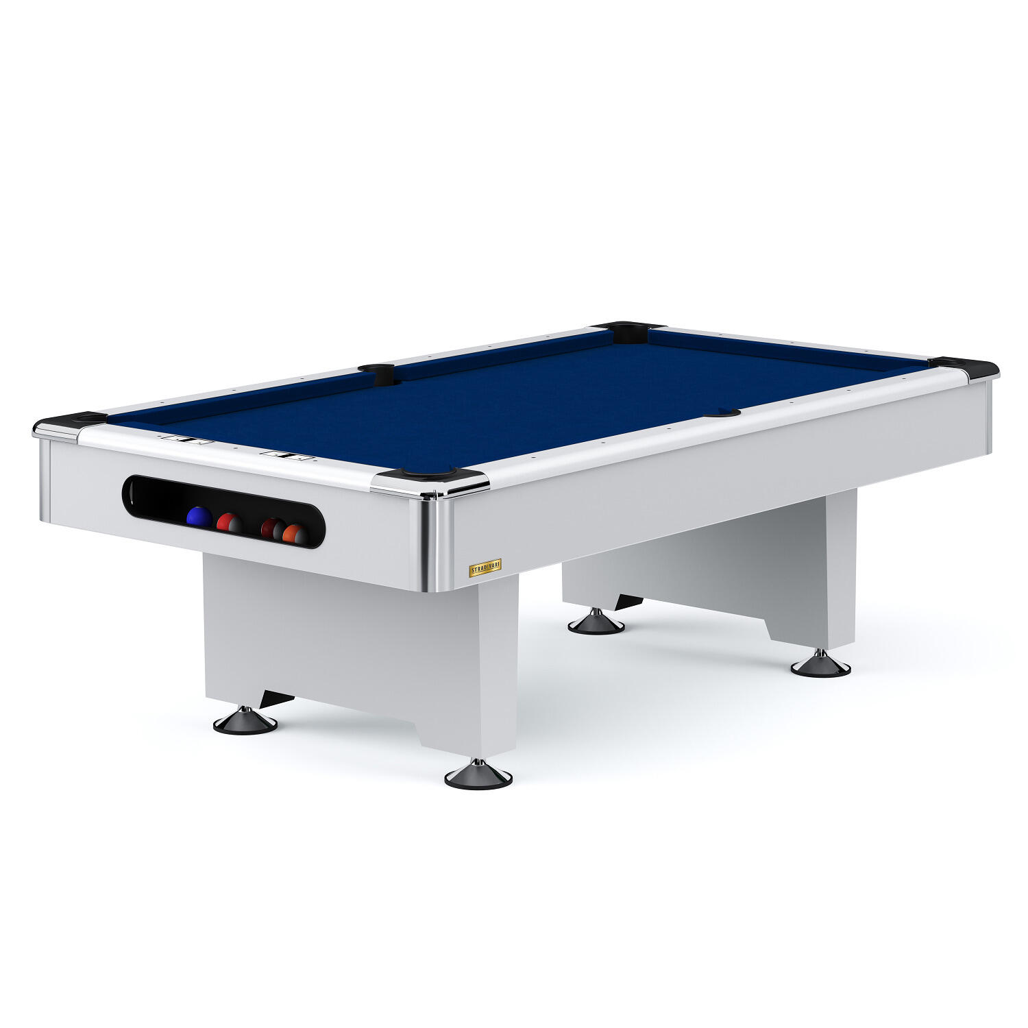 AUTOMATEN HOFFMANN Tavolo da biliardo Club Pro III Decor Bianco EuroSpeed Blu Campo da gioco da