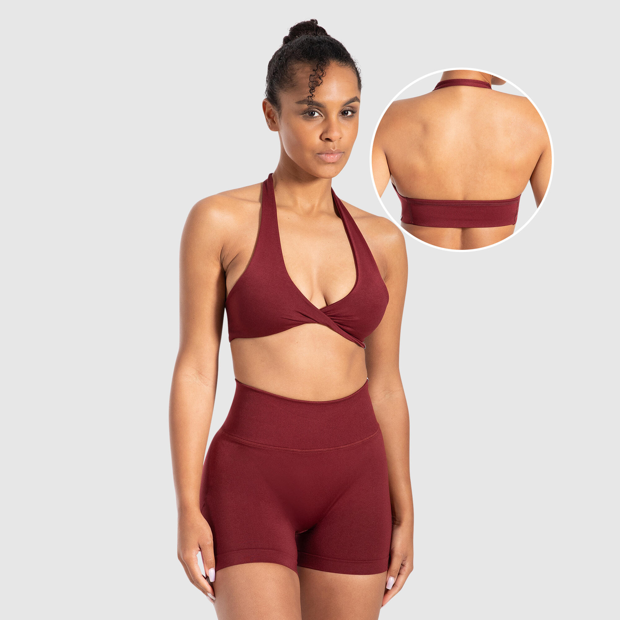 SMILODOX Damen Sport BH Myrah Bordeaux