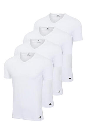 4 er Pack adidas V-Neck T-Shirt Herren V-Ausschnitt Baumwolle