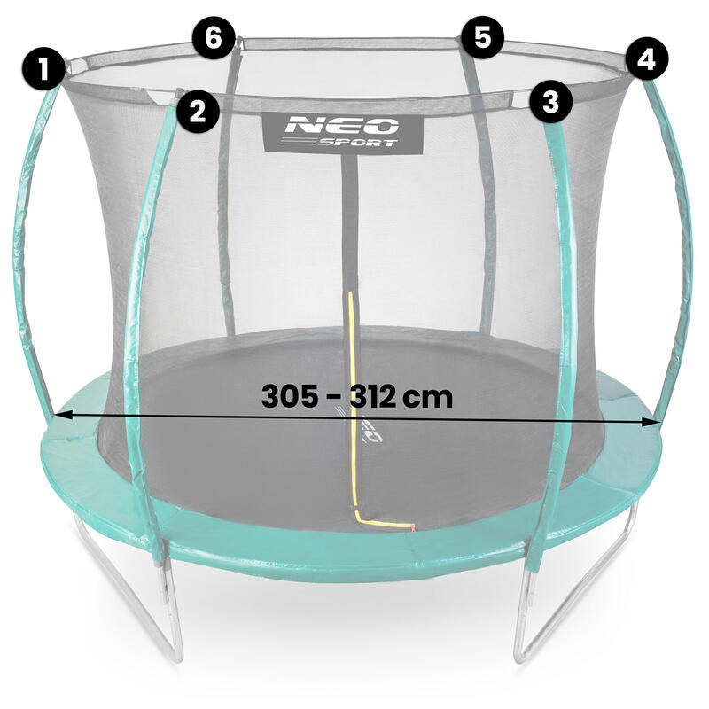 Siatka wewnętrzna do trampoliny ogrodowej Neo-Sport 10ft