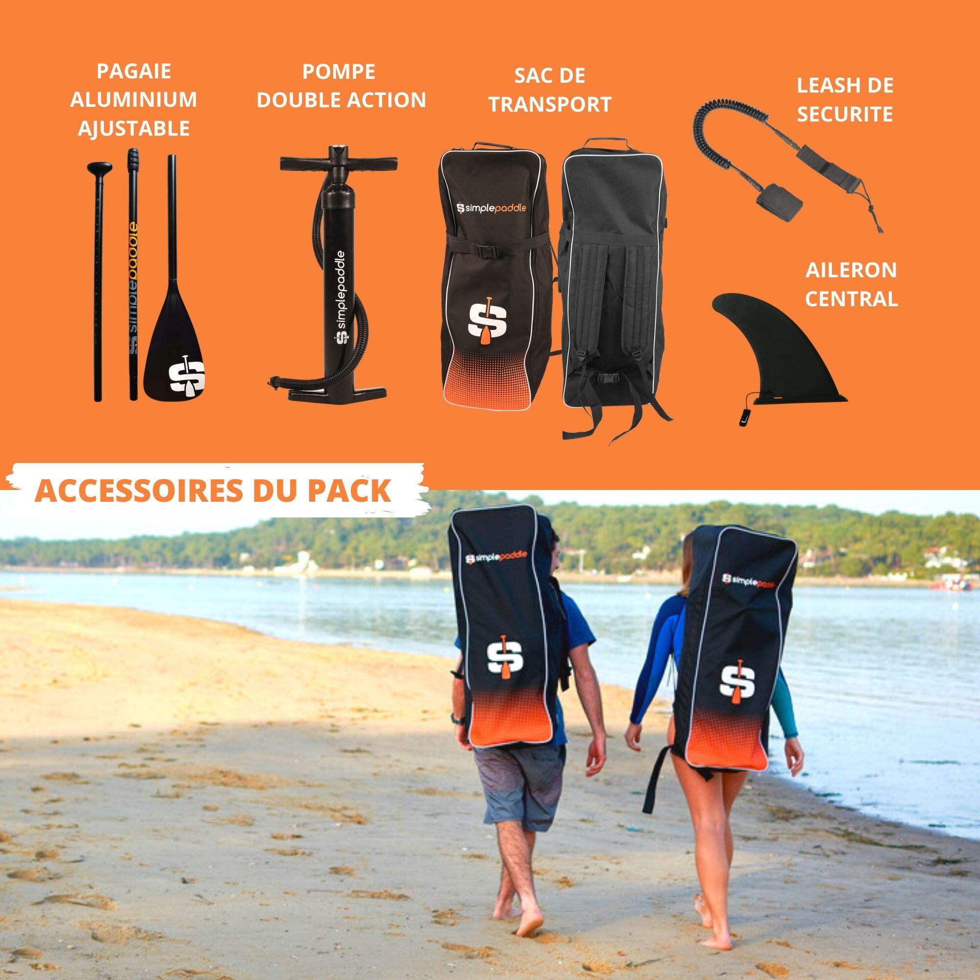 Opblaasbaar Paddle S2 10'2'' (310x76 x13cm) met peddel, leash, pomp en draagtas 5/7