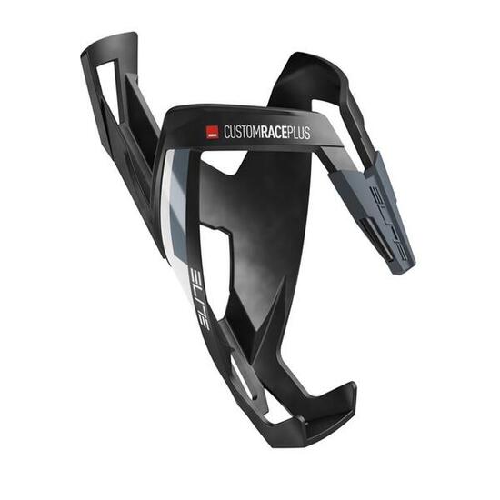 Elite Trinkflaschenhalter CustomRacePlus Elastomer-Gummi, mattschwarz/weiß