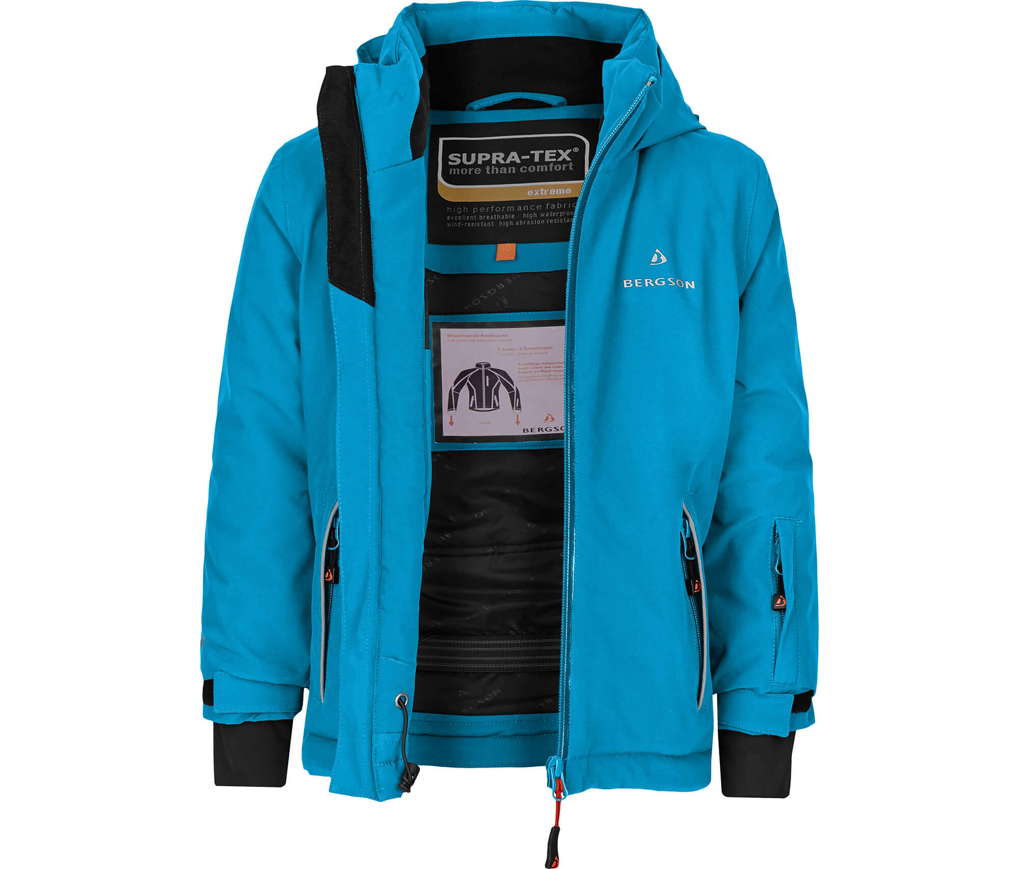Skijacke und Winterjacke perfekt für kleine Wintersportler! blau 3/4