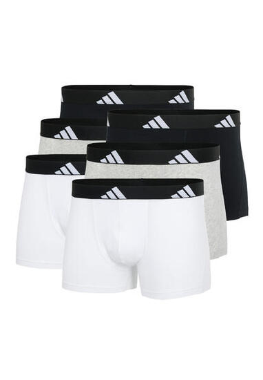 Adidas Basic Boxer Trunk Men Herren Unterhose Shorts Unterwäsche 6er Pack