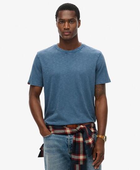 T-shirt col rond en coton slub