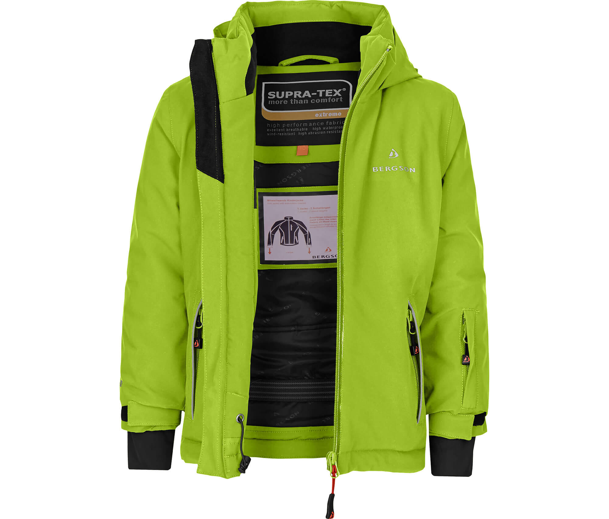 Skijacke perfekt für kleine Wintersportler! Grün 3/4
