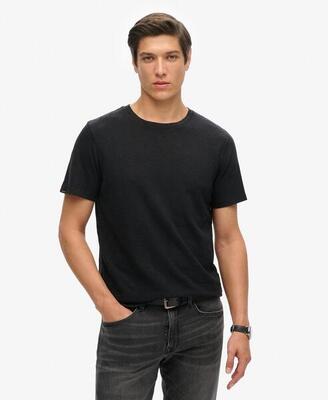 Rundhals-T-Shirt aus Slub-Baumwolle