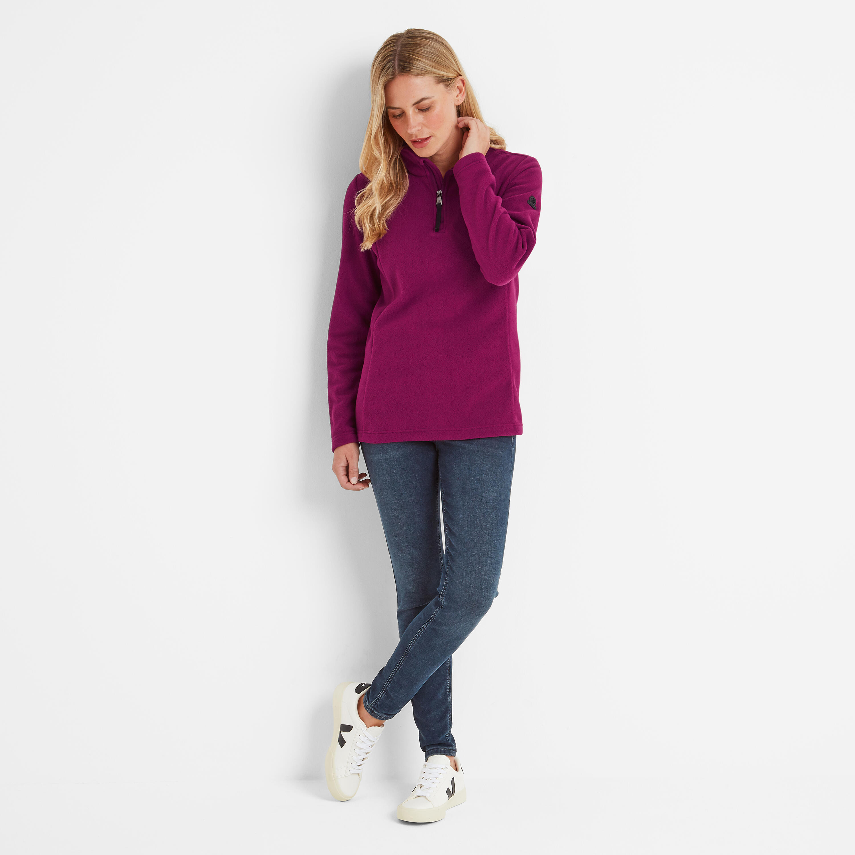 Revive Womens Fleece Zip Neck 3/4