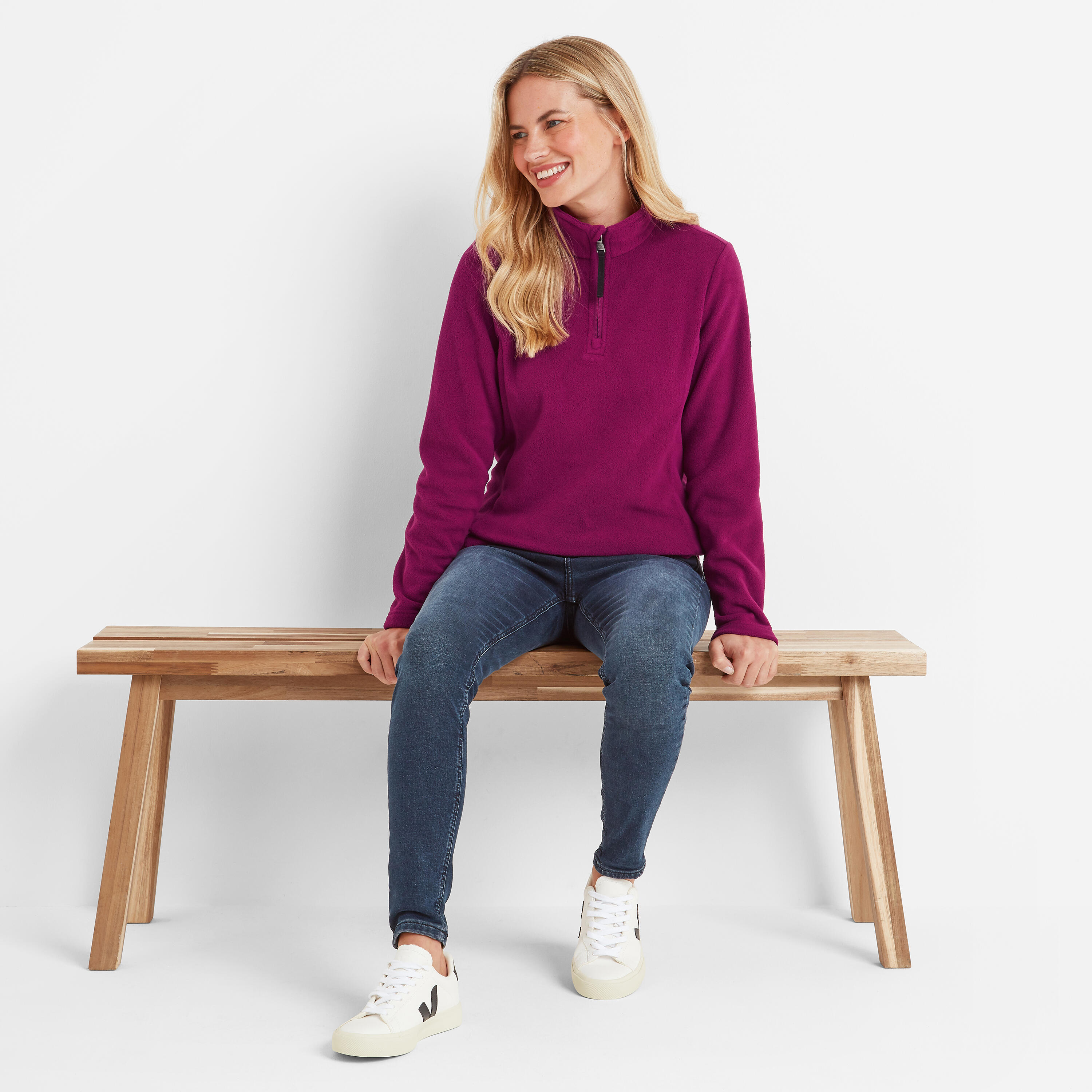 Revive Womens Fleece Zip Neck 2/4