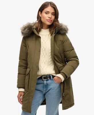 Vrouwen parka met nepbont superdry everest