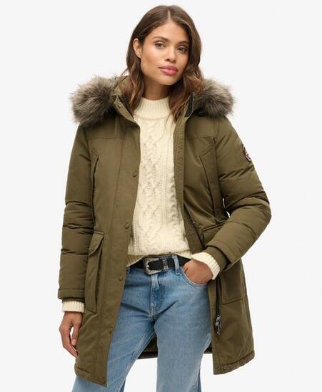 Damenparka aus Kunstfell Superdry Everest