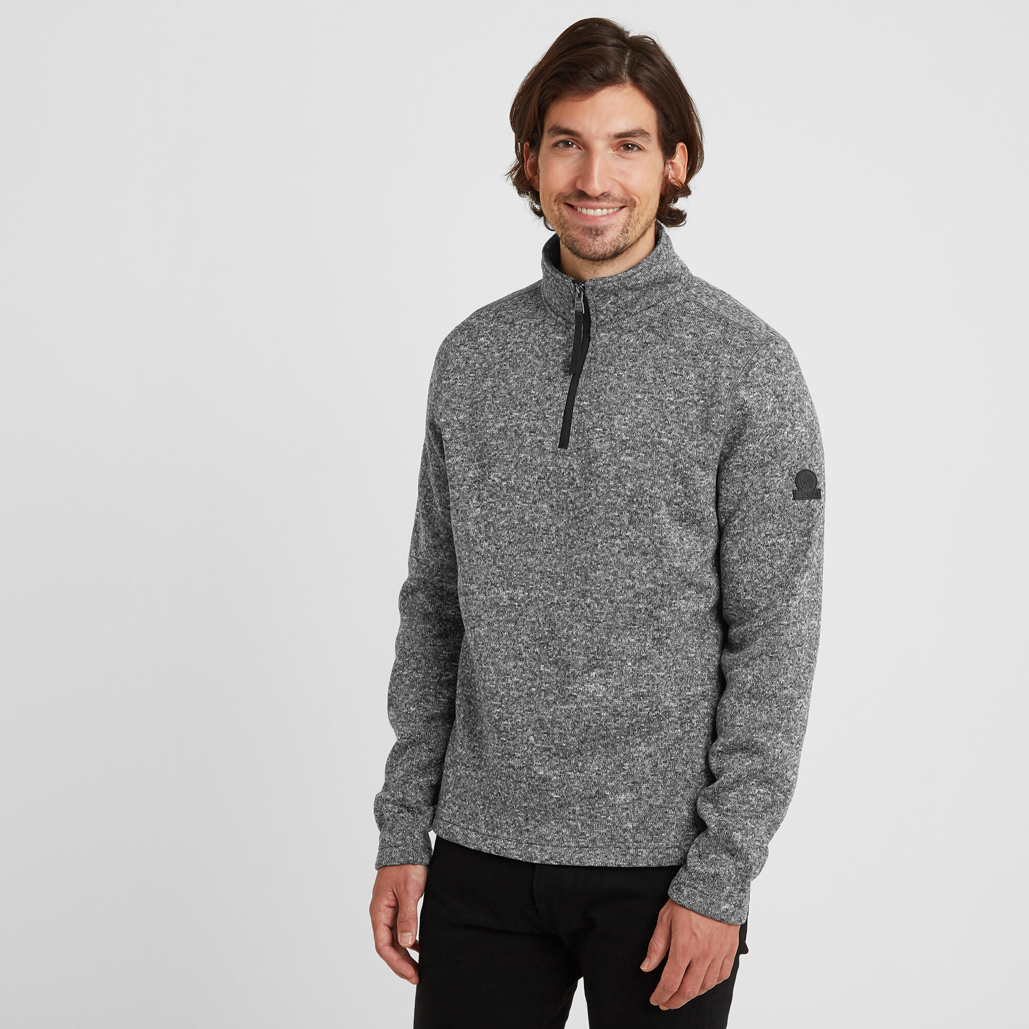 TOG24 Pearson Mens Knitlook Fleece Zipneck