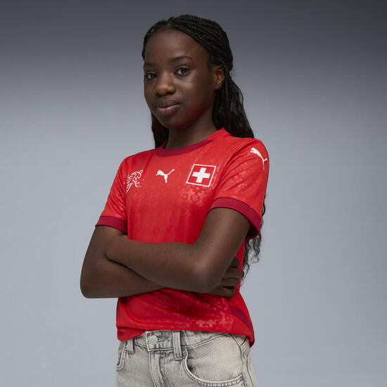 Maglia gara Home Nazionale femminile Svizzera 2025 per ragazzi PUMA