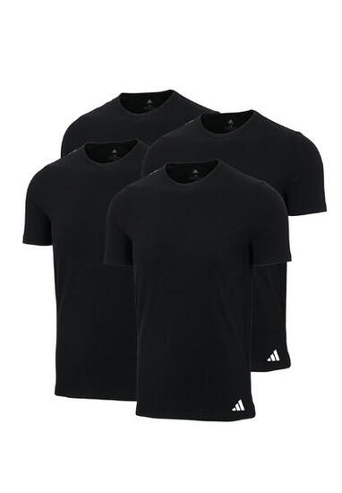 adidas Crew Neck T-Shirt Herren Unterhemd Rund Ausschnitt Baumwolle 4er Pack