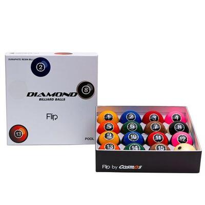 Diamond flip tv fenolhars poolballen 57,5mm - phenolic pool balls
