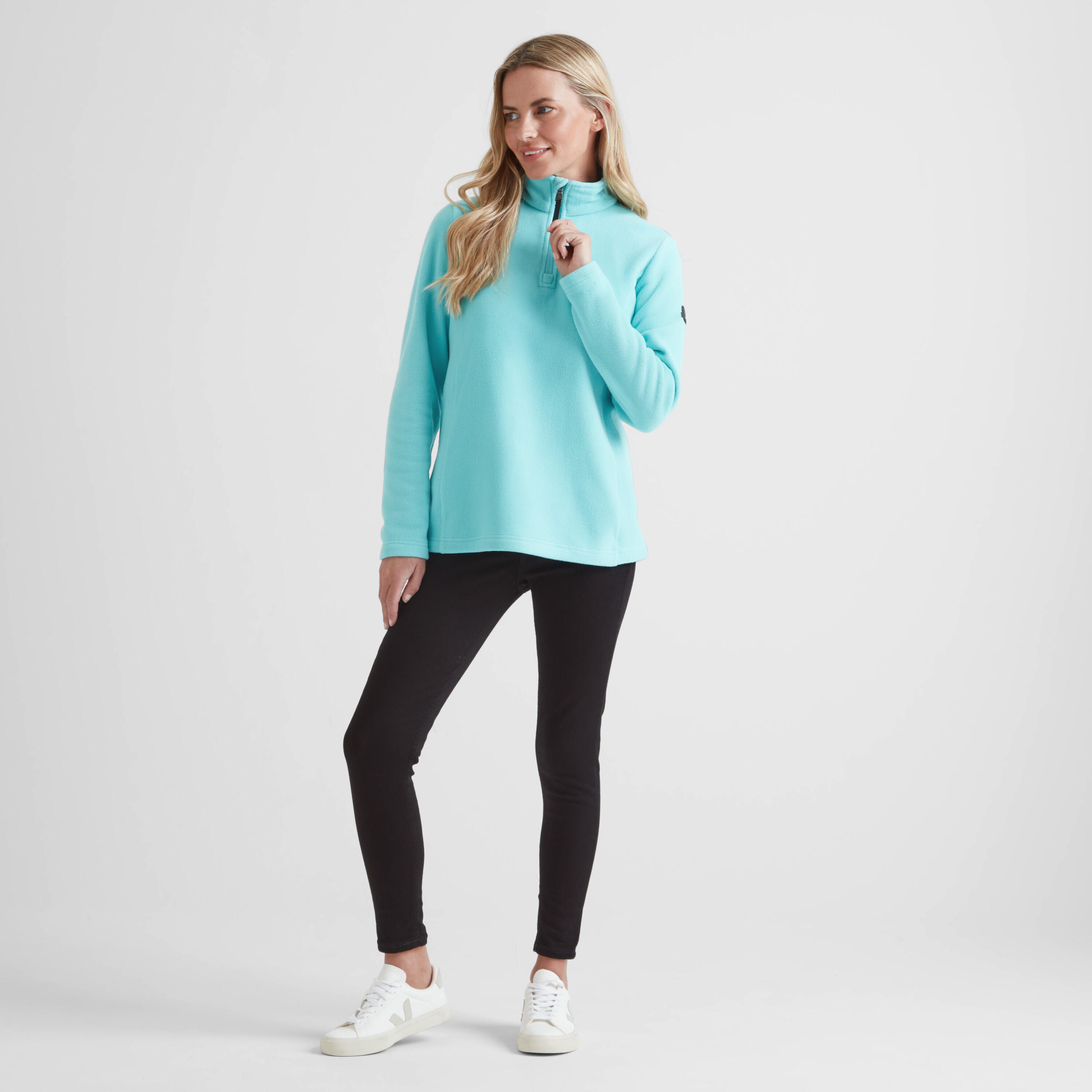 Revive Womens Fleece Zip Neck 3/4