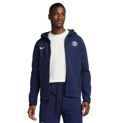 Nike psg tech fleece windrunner hoodie in midnight navy