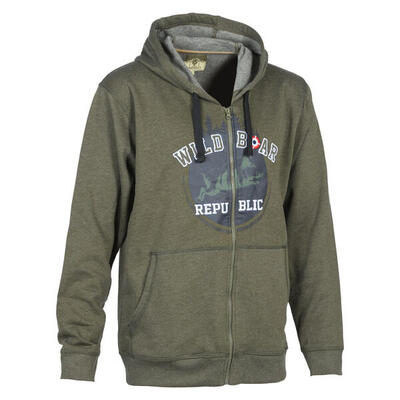 Hooded sweatshirt met rits percussion wild boar republic