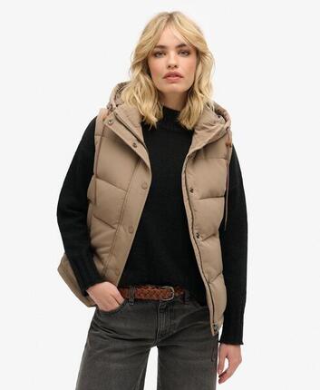 Doudoune sans manche Marron Femme Superdry Everest