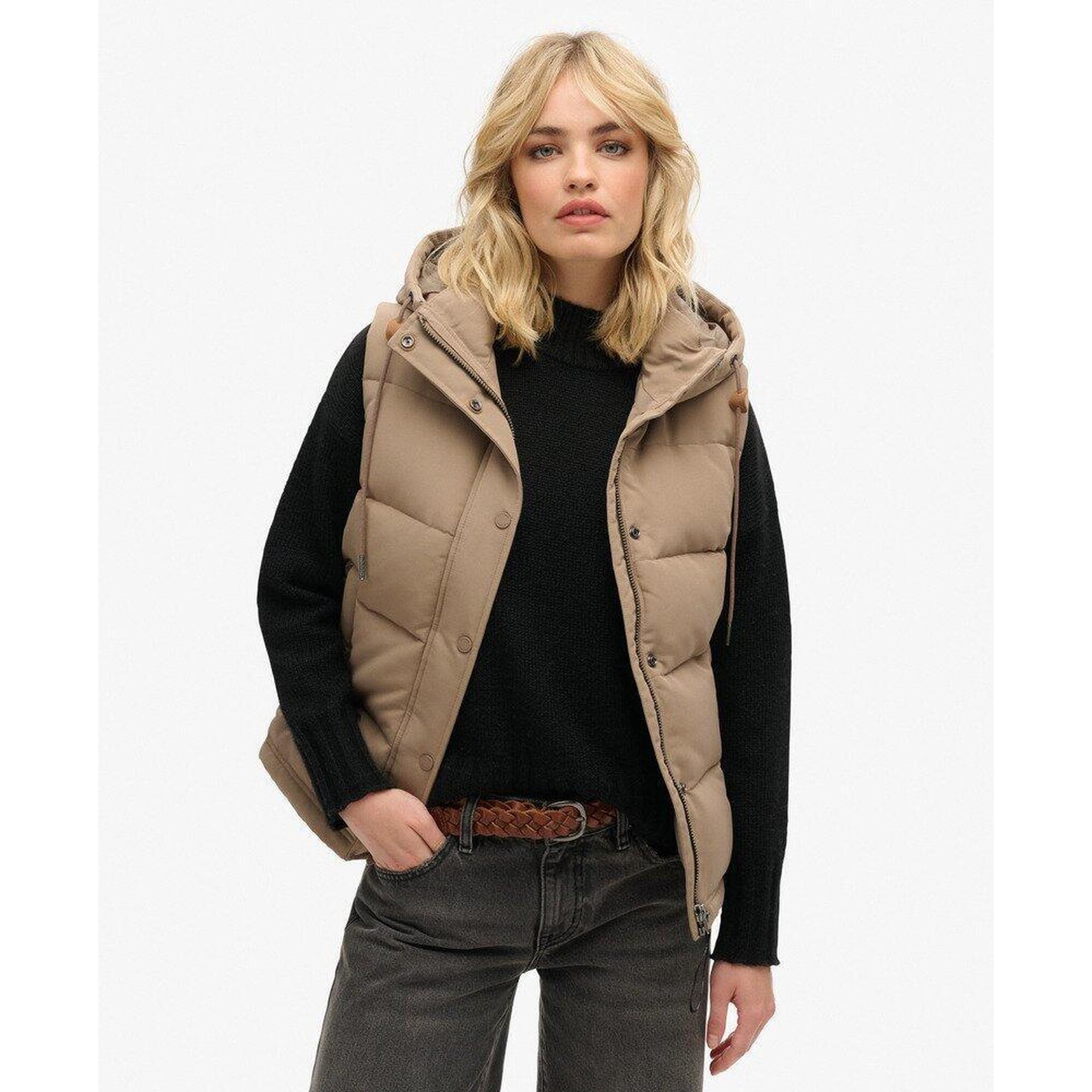 Kamizelka pikowana z kapturem Everest od SUPERDRY