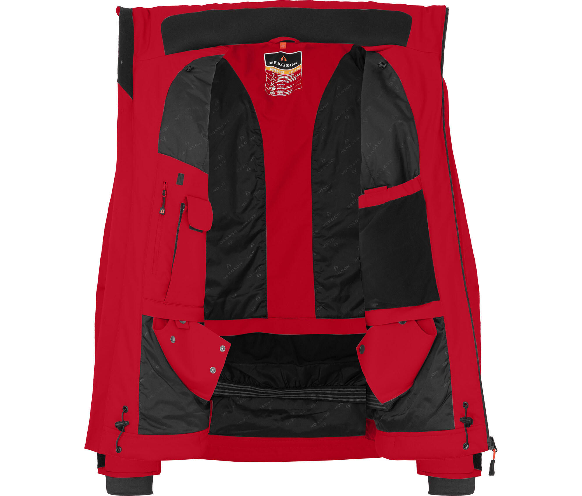 Herren Skijacke warm wattiert, wasserdicht (20.000 mm) Rot 5/6
