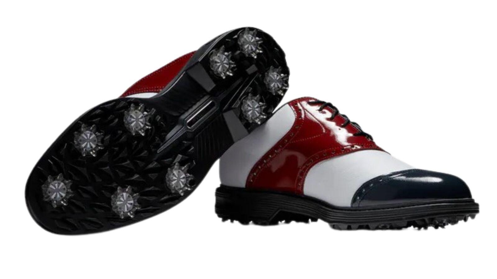Footjoy Dryjoys Premiere Series Wilcox Wit Bruin Navy 4/5
