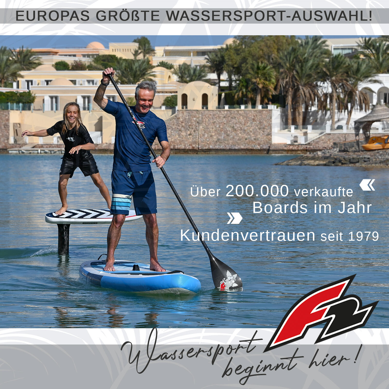 F2 Marken Stand Up Paddle Board Ocean Rot SUP 11'5 350cm + Basic Zubehör Paket 5/5