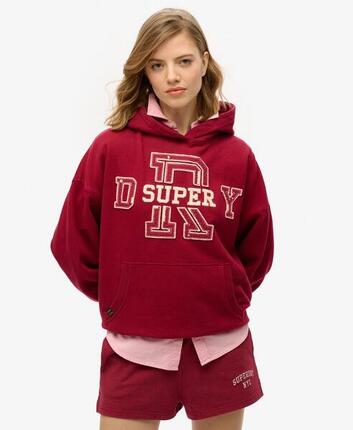 Damen Kapuzenpullover mit aufgesetztem Muster Superdry Athletic Essentials
