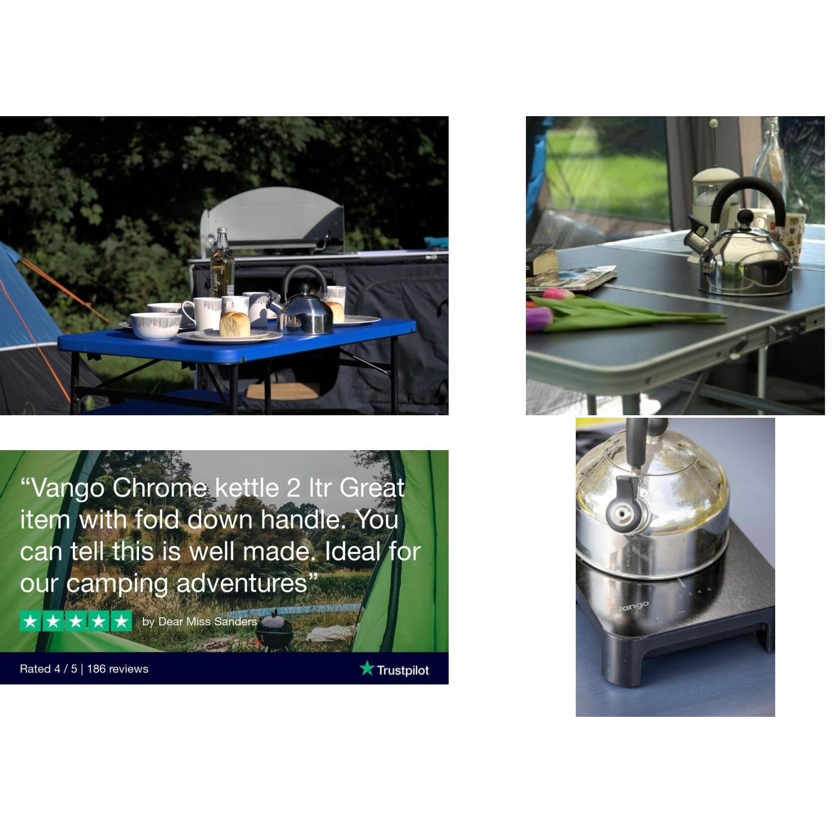 Vango 2l Folding Handle Stainless Steel Kettle VANGO Decathlon