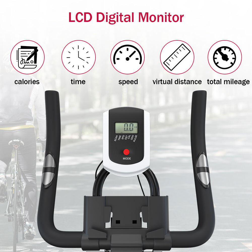 Stationary Exercise Bike with 8KG Flywheel & LCD Monitor 5/7