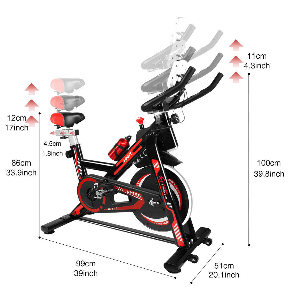 Stationary Exercise Bike with 8KG Flywheel & LCD Monitor 3/7
