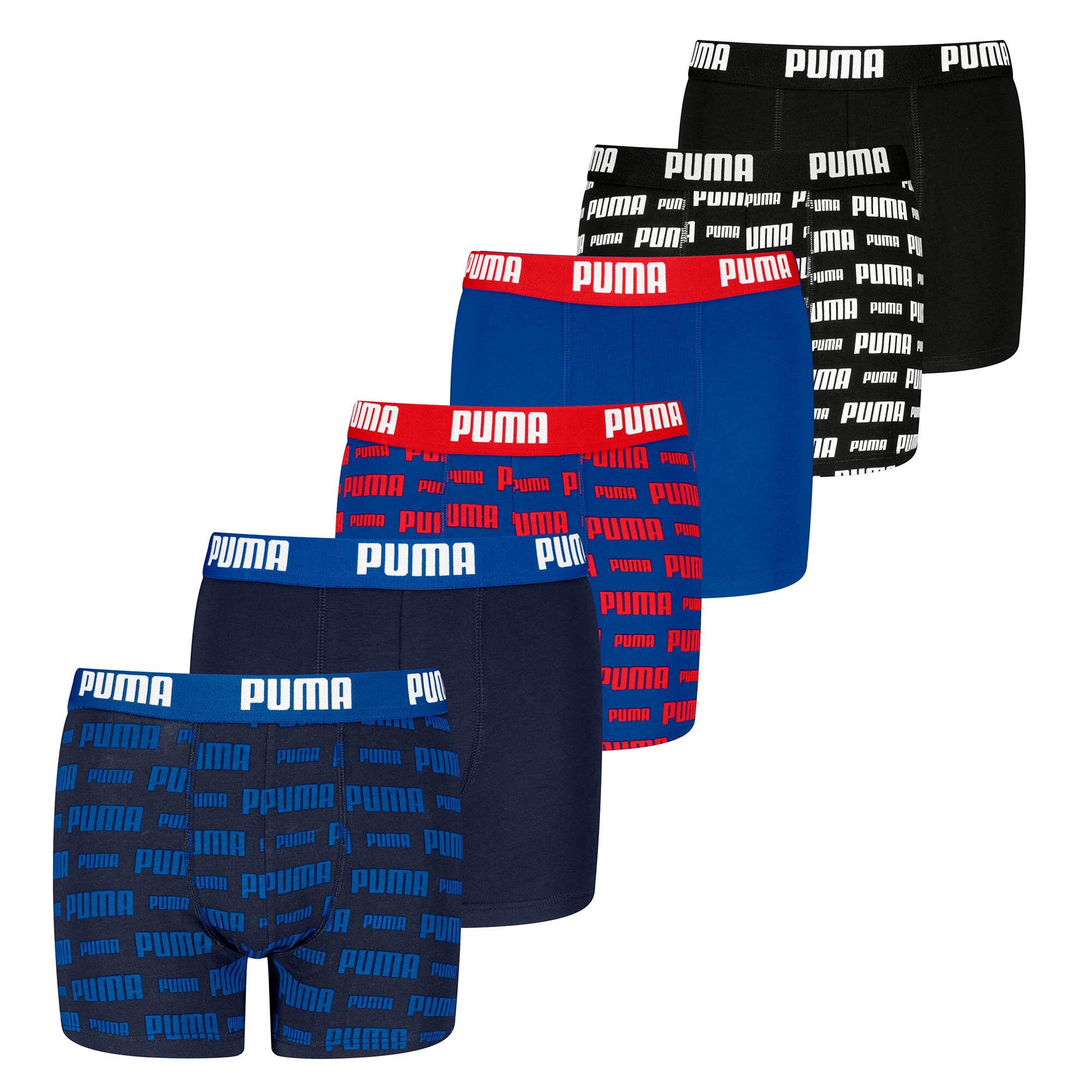 PUMA Boxershort Jungen 6er Pack Bequem sitzend-Everyday Logo Print Boxers ECOM 6P