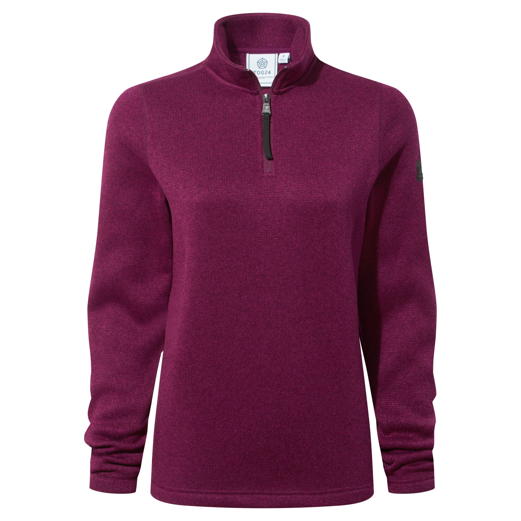 Pearson Womens Knitlook Fleece Zipneck 4/4