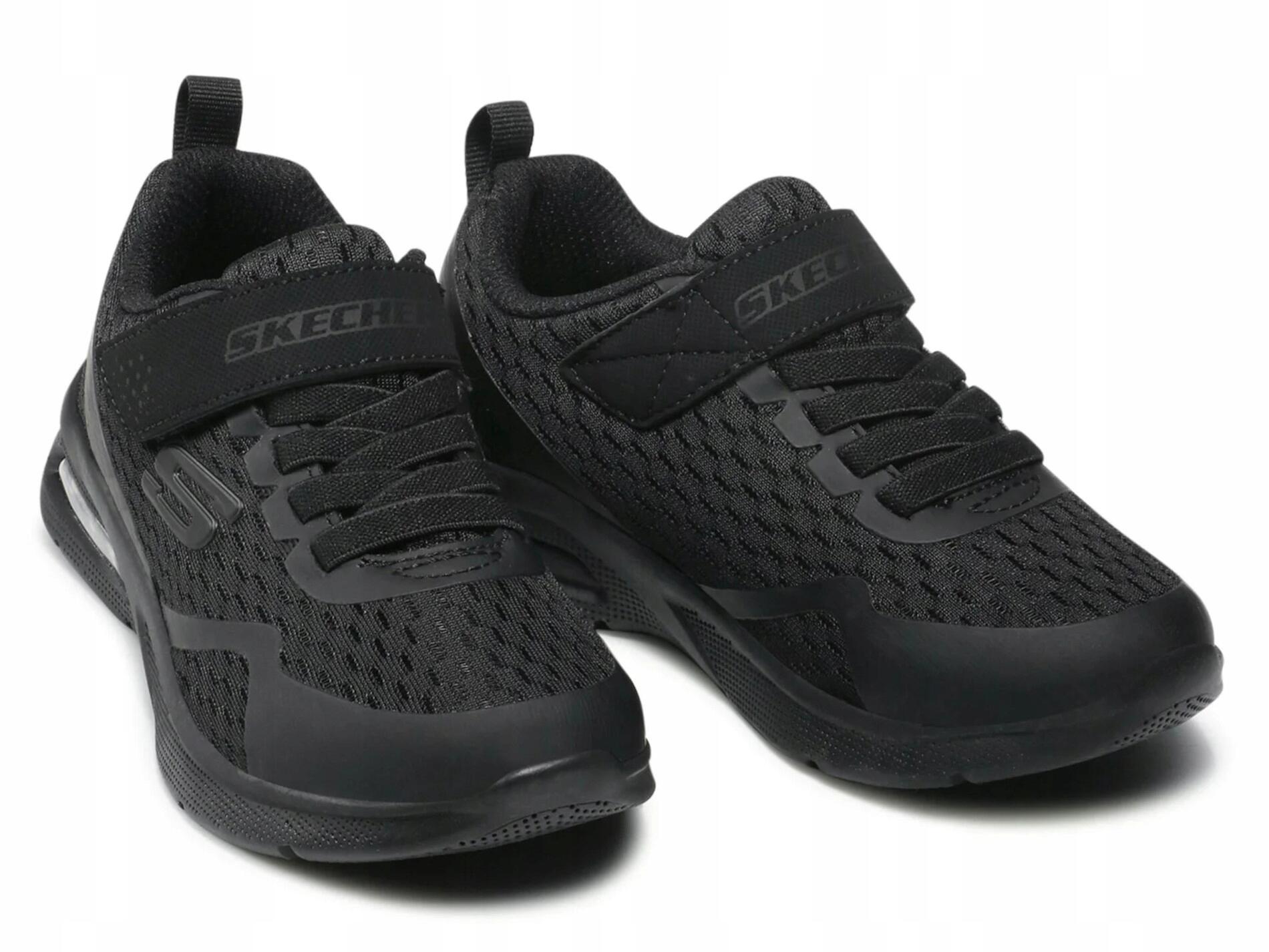 BUTY dziecięce SKECHERS TORVIX 403775L-BBK czarne na rzepę lekkie 32 4/6