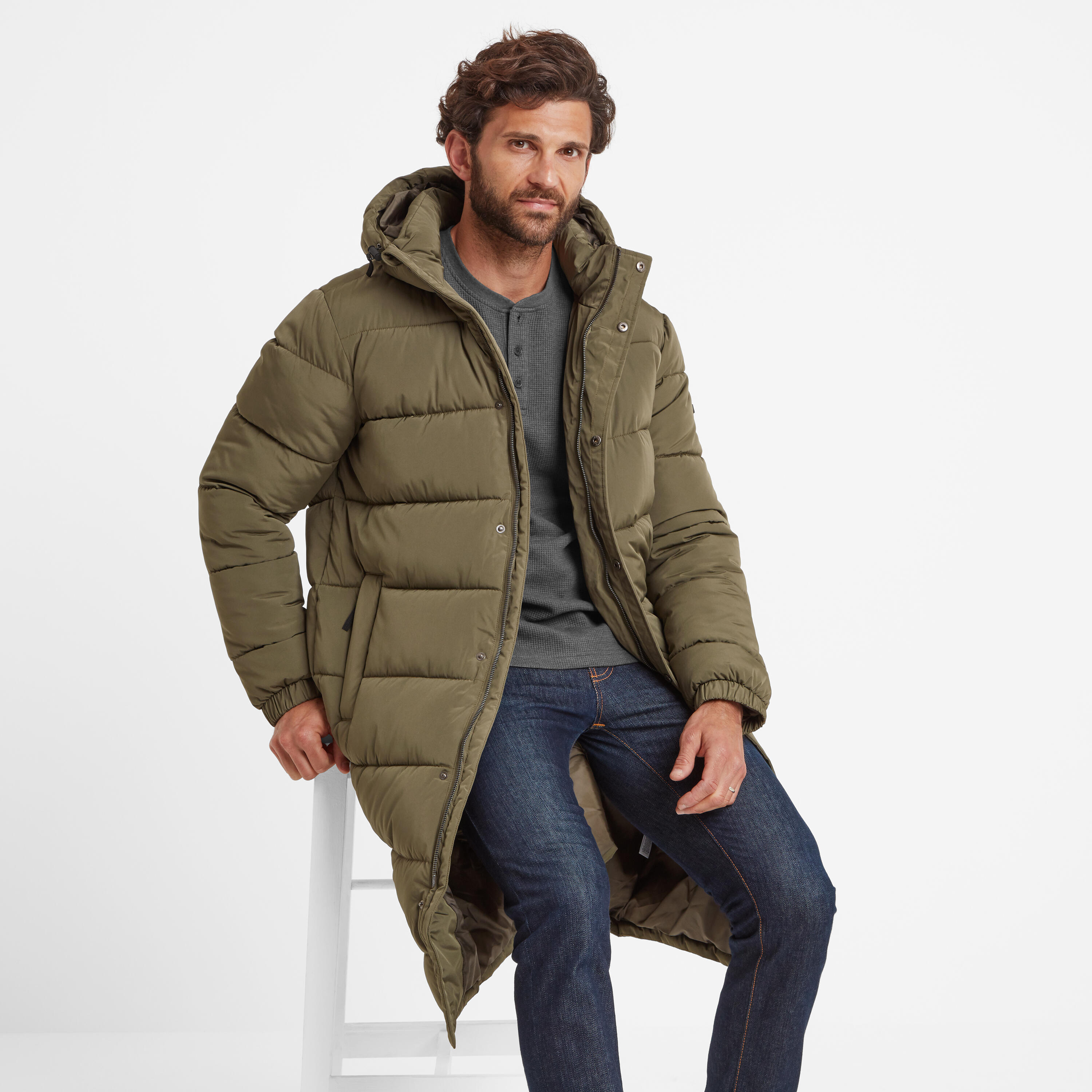 Langrick Mens Long Padded Jacket 2/4