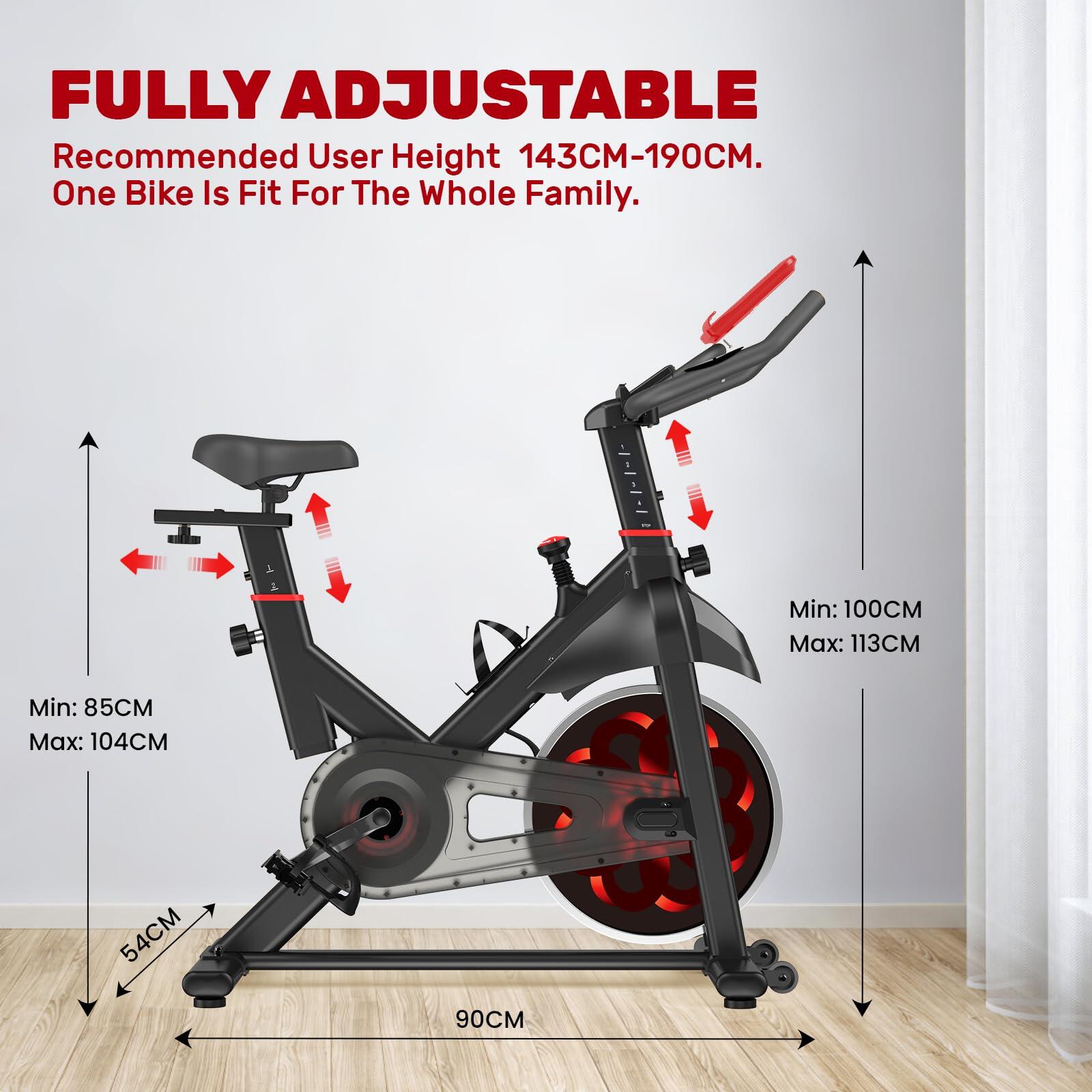 Cycling Bike – Silent Flywheel, LCD Monitor, Adjustable Seat 5/6