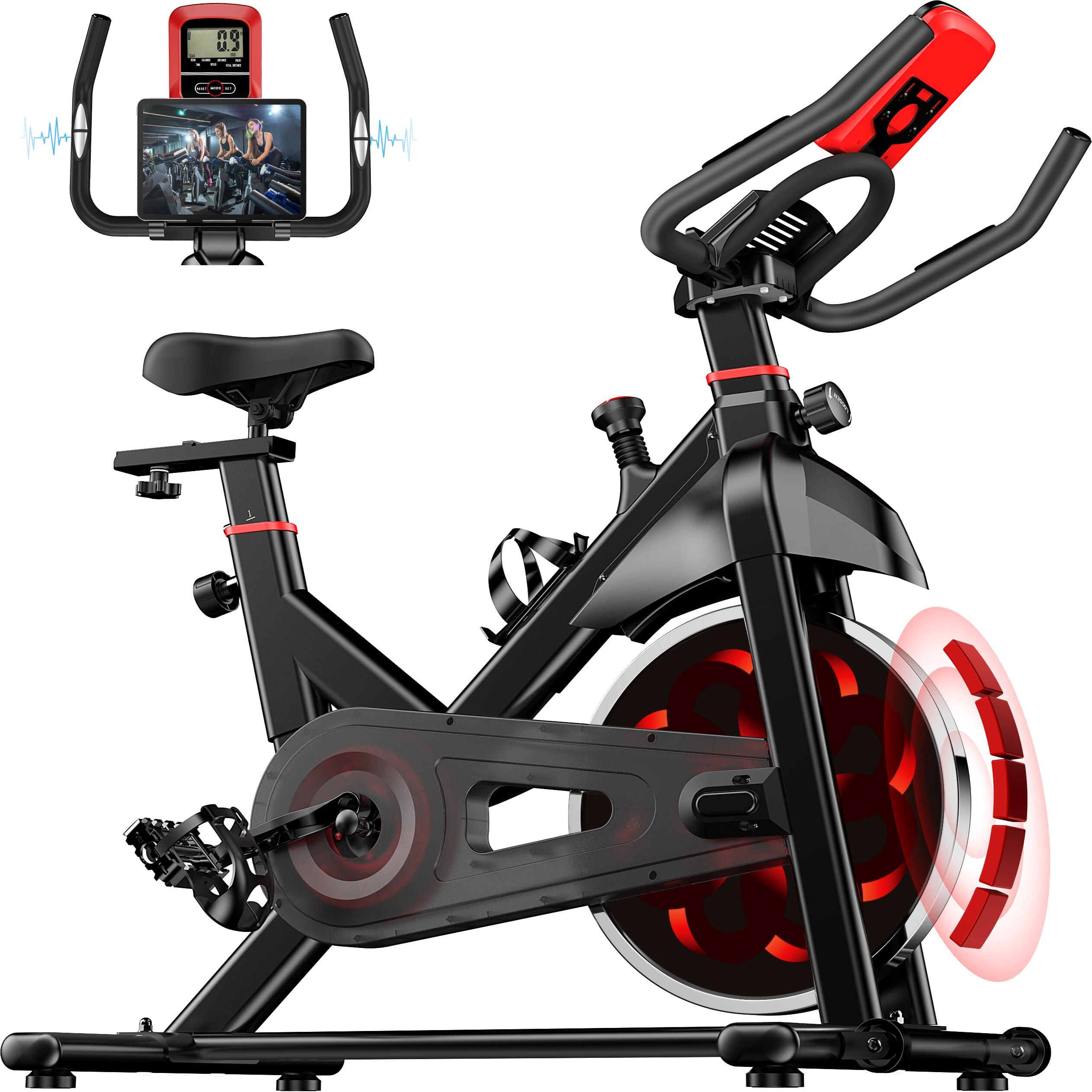 HOMEFITNESSCODE Cycling Bike – Silent Flywheel, LCD Monitor, Adjustable Seat