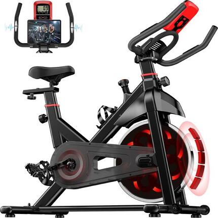 Vélo d’appartement – Volant silencieux, écran LCD, selle réglable
