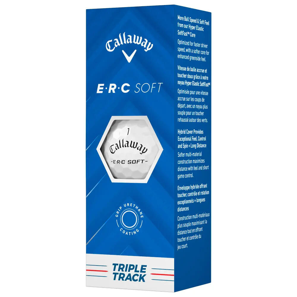 Confezione da 12 palline da golf Callaway ERC Soft Triple Track Nuovo 2/3