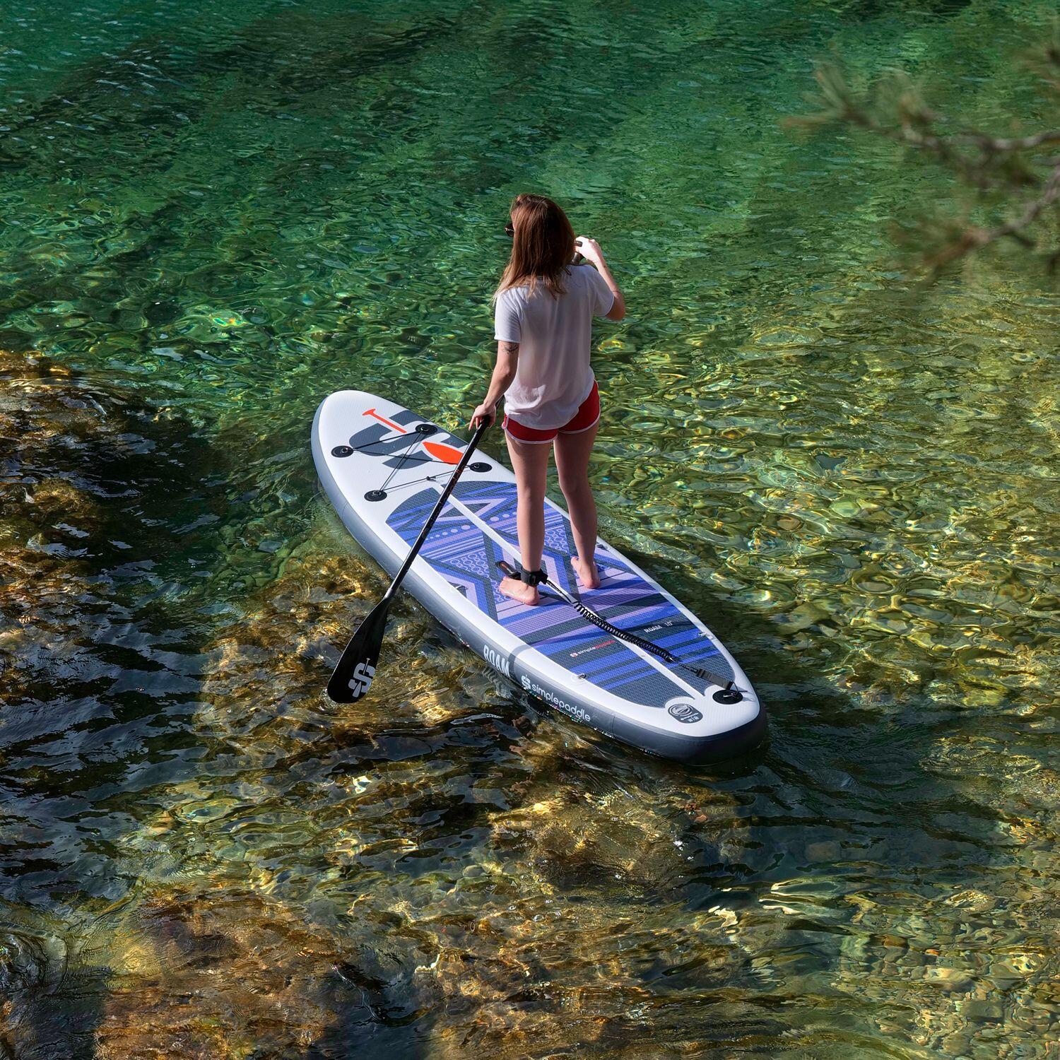 Opblaasbaar Paddle ROAM 10' (295x76x 15cm) met peddel, leash, pomp en draagtas 2/7
