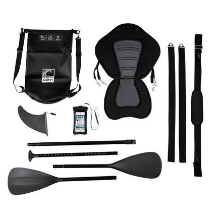 Pack de 6 accessoires pour stand up paddle gonflable - Noir