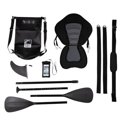 6er-Set Zubehör für aufblasbares Stand-Up-Paddle - Schwarz