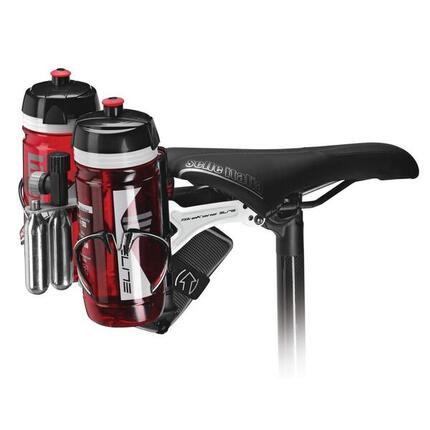 Elite Trinkflaschenhalter-Kit Skekane Aluminium, schwarz