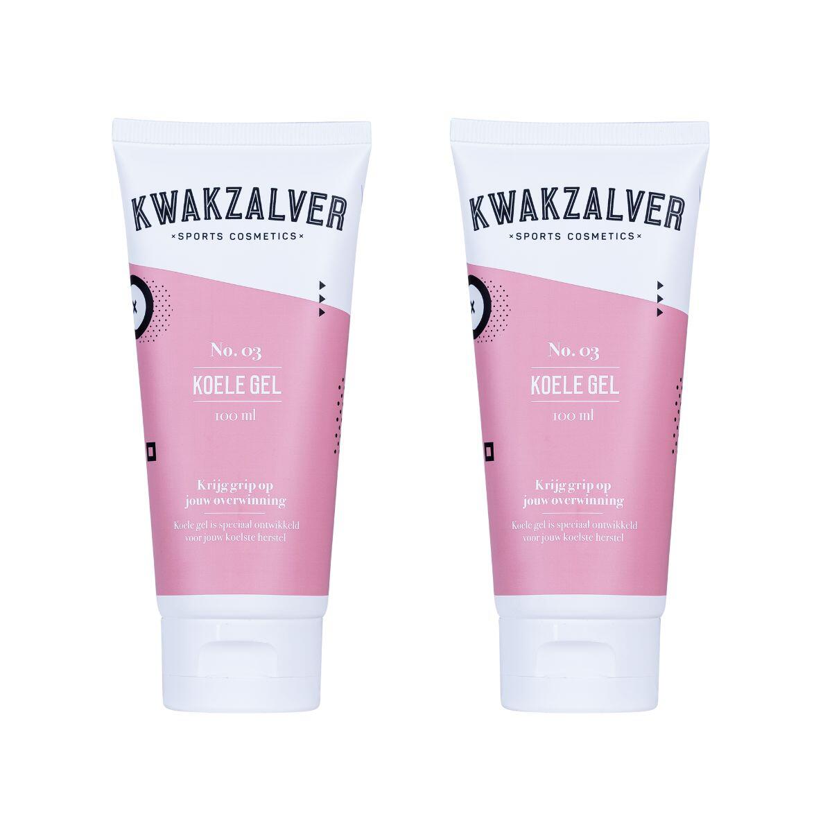 KWAKZALVER Koele Gel, 2x100ML, Verkoelende Gel voor Spierherstel, Cooling-down Sportgel