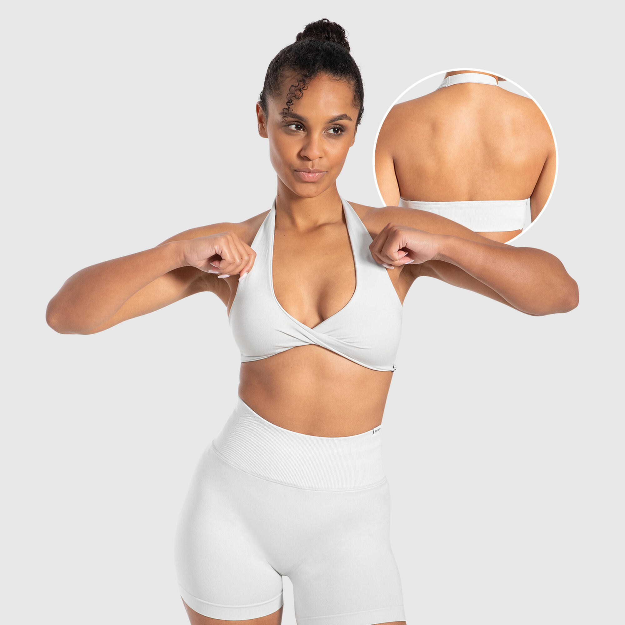 SMILODOX Damen Sport BH Myrah Hellgrau
