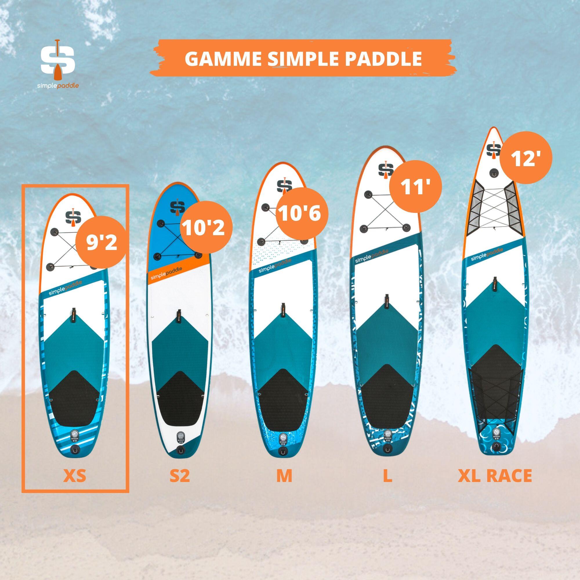 Opblaasbaar Paddle XS 9'2'' (278x 76x 13cm) met peddel, leash, pomp en draagtas 7/7