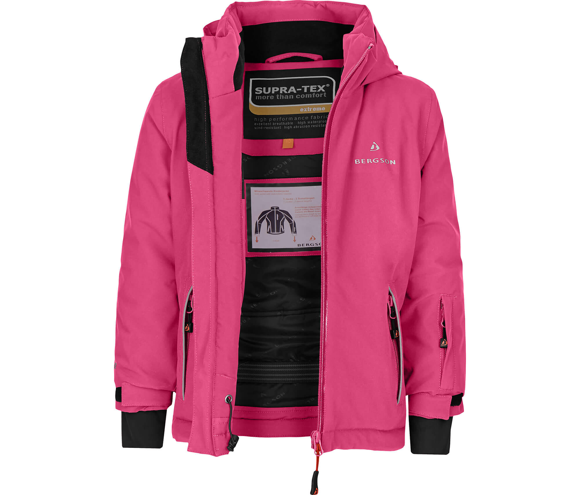 Skijacke und Winterjacke perfekt für kleine Wintersportler! Rosa 3/4