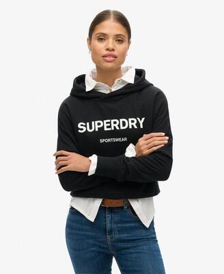Korte hoodie core sport crop van superdry