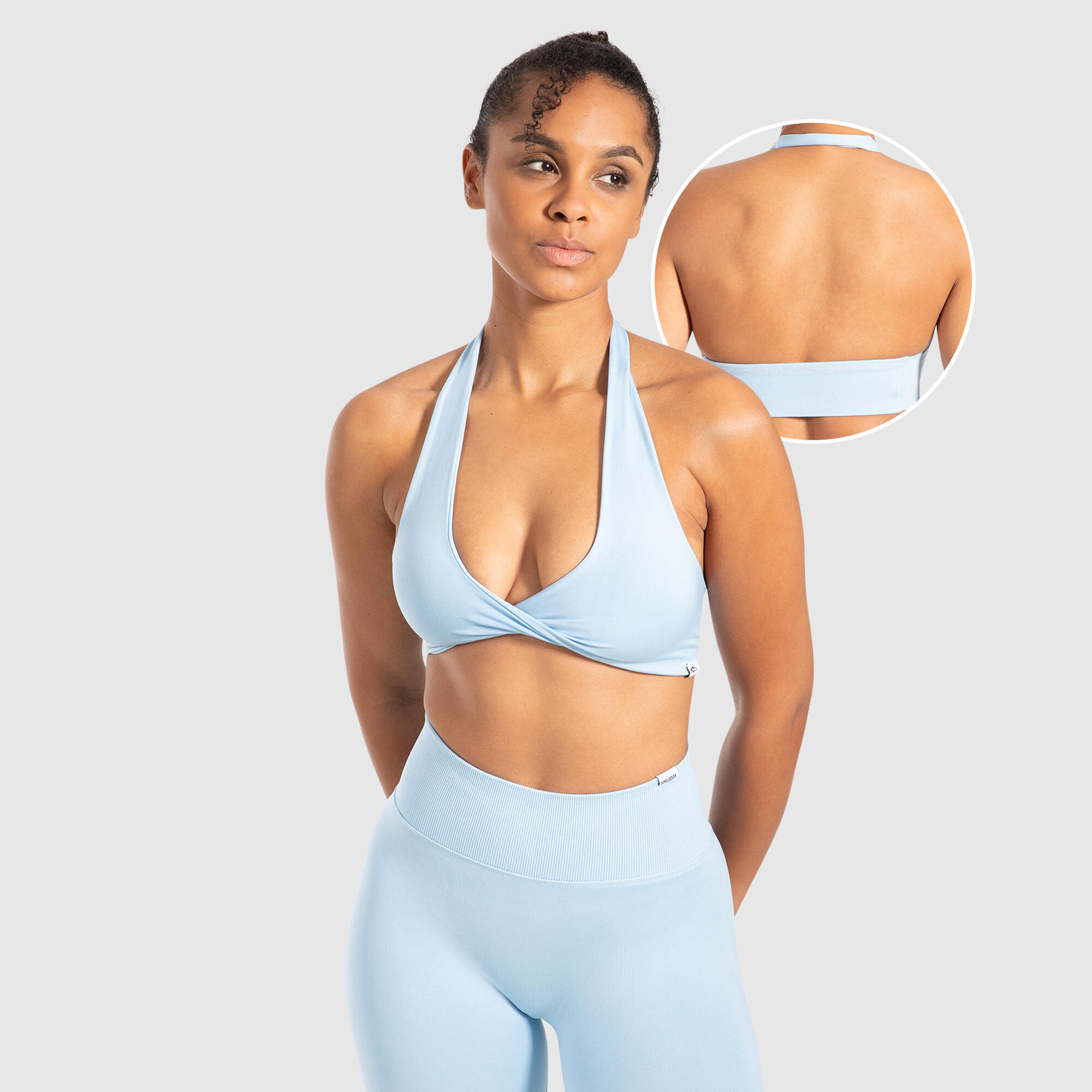 SMILODOX Damen Sport BH Myrah Hellblau