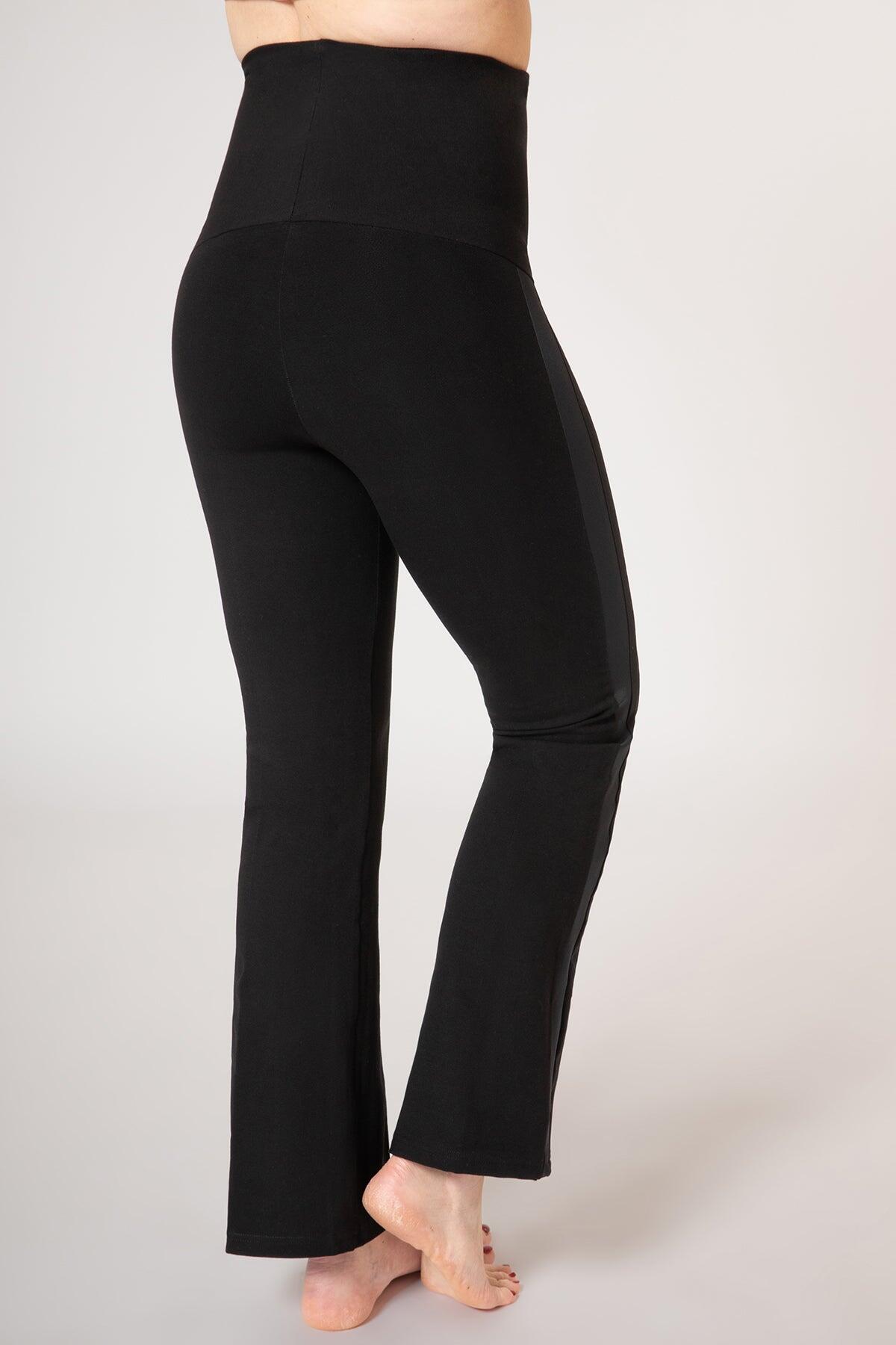 Body Sculpt Tummy Control High Waist Side Panel Bootcut Long Leg Black 4/7